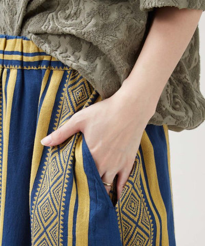 Geometric Stripe Relax Pants by AMINA - Ametsuchi