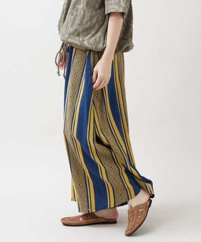 Geometric Stripe Relax Pants by AMINA - Ametsuchi