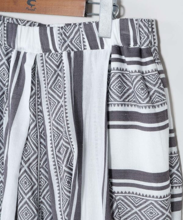 Men Stripe Wide Leg Pants by AMINA - Ametsuchi