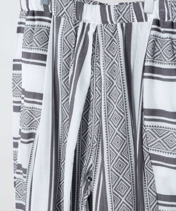 Men Stripe Wide Leg Pants by AMINA - Ametsuchi