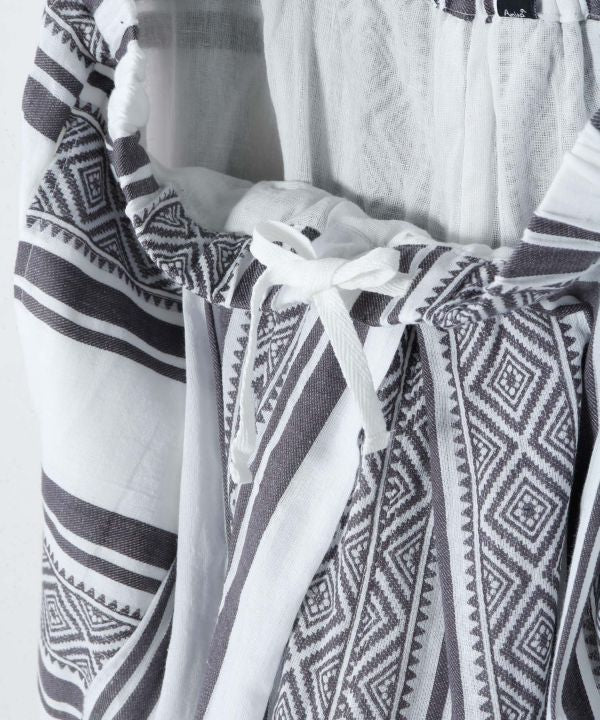 Men Stripe Wide Leg Pants by AMINA - Ametsuchi