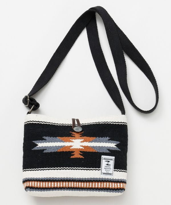 Geometric Pattern Woven Shoulder Bag by AMINA - Ametsuchi
