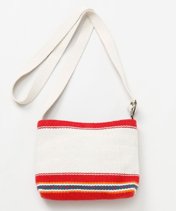 Geometric Pattern Woven Shoulder Bag