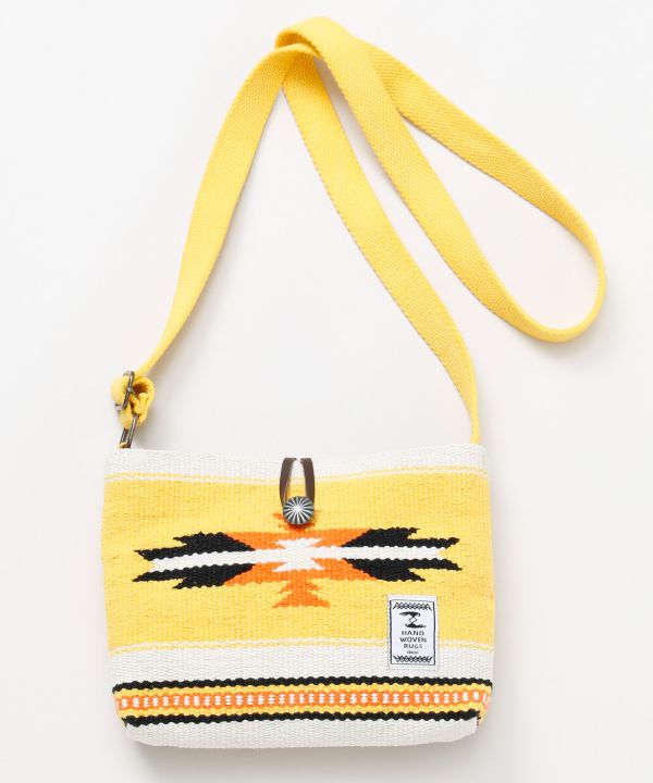 Geometric Pattern Woven Shoulder Bag by AMINA - Ametsuchi