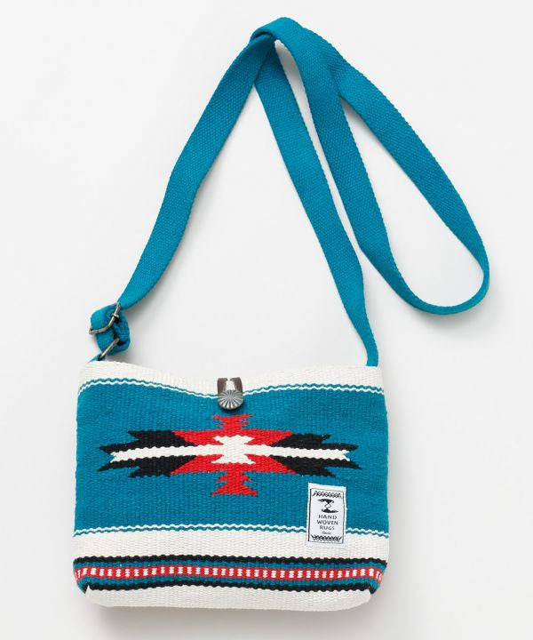 Geometric Pattern Woven Shoulder Bag by AMINA - Ametsuchi