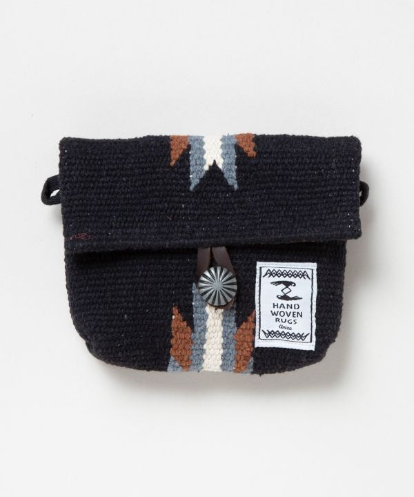 Geometric Pattern Woven Two Way Pouch by AMINA - Ametsuchi