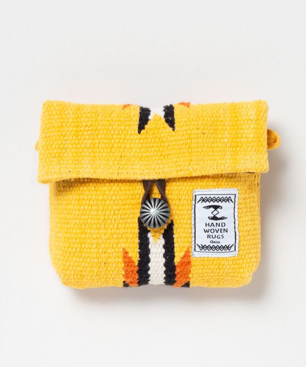 Geometric Pattern Woven Two Way Pouch by AMINA - Ametsuchi