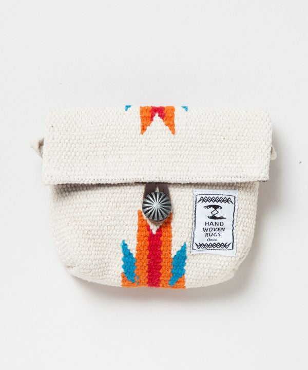Geometric Pattern Woven Two Way Pouch by AMINA - Ametsuchi