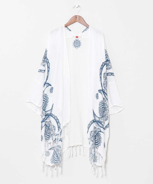 Unisex Moon Lotus Fringe Cardigan by AMINA - Ametsuchi
