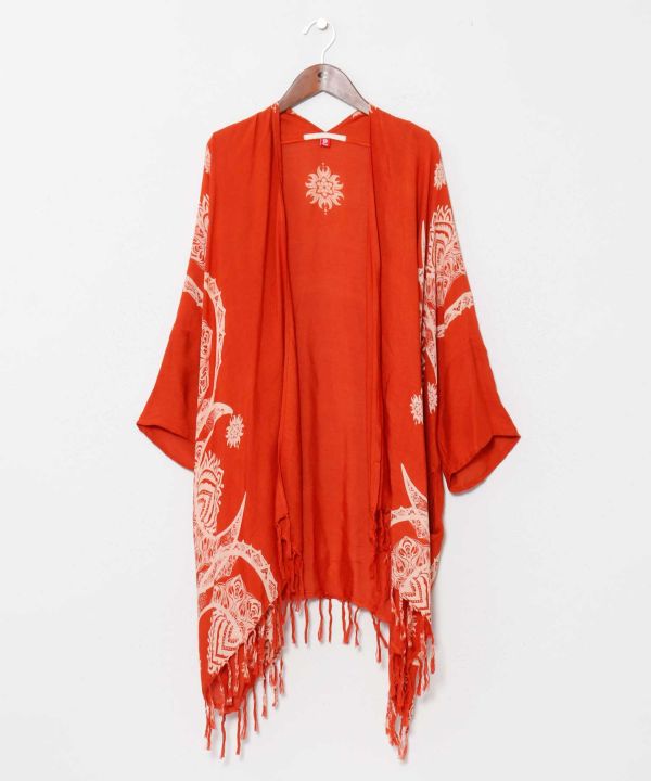 Unisex Moon Lotus Fringe Cardigan by AMINA - Ametsuchi