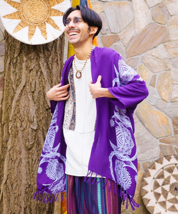 Unisex Moon Lotus Fringe Cardigan