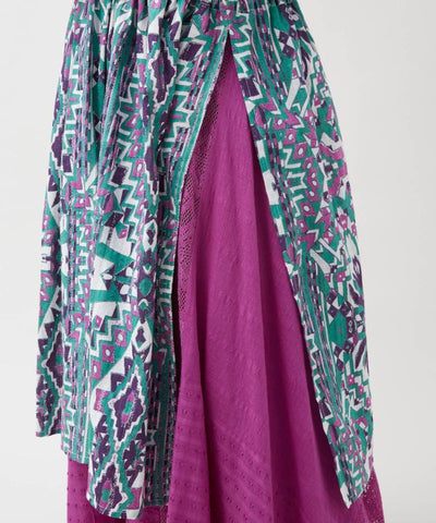 Geometric Pattern Cotton Dress by AMINA - Ametsuchi