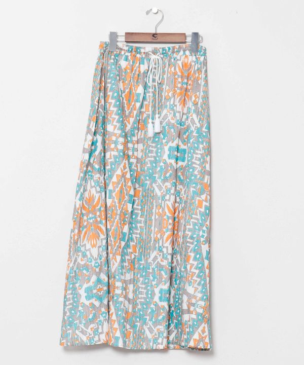 Geometric Pattern Cotton Skirt