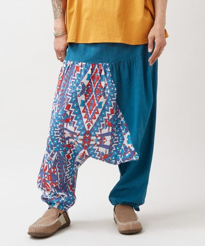 Geometric Pattern Harem Pants by AMINA - Ametsuchi