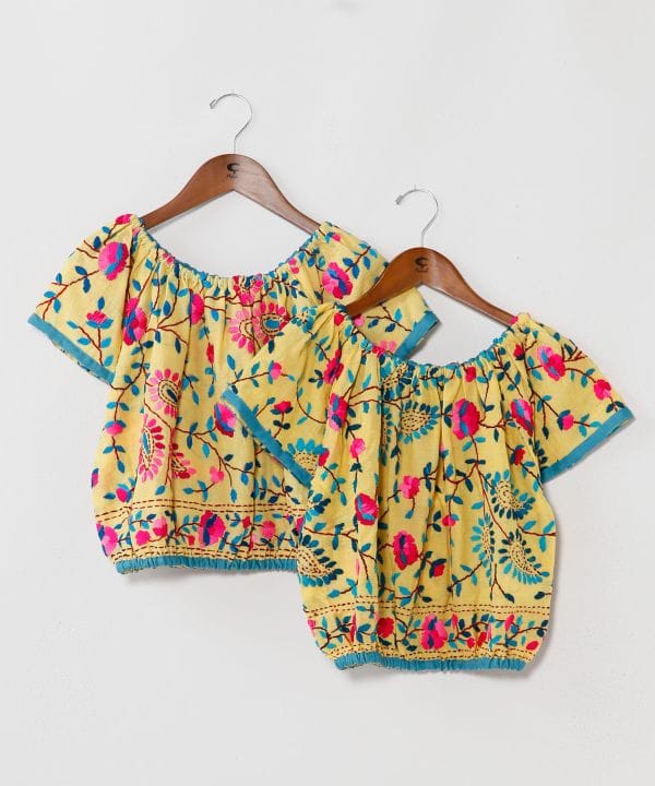 Floral Embroidered Crop Top