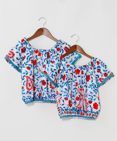 Floral Embroidered Crop Top