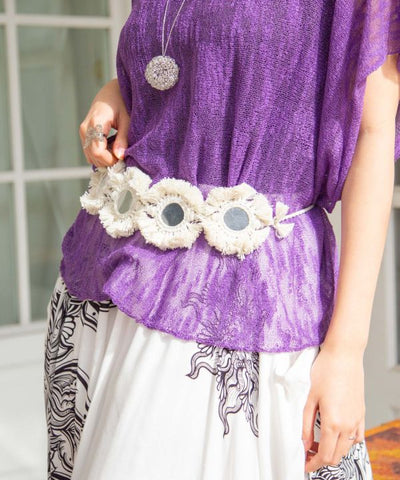 Mirror Work Waist Belt by AMINA - Ametsuchi