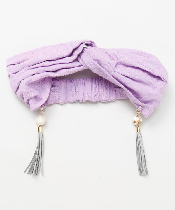 Diadema con borlas de turbante indio