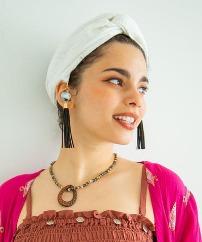 Indian Turban Tassel Headband by AMINA - Ametsuchi