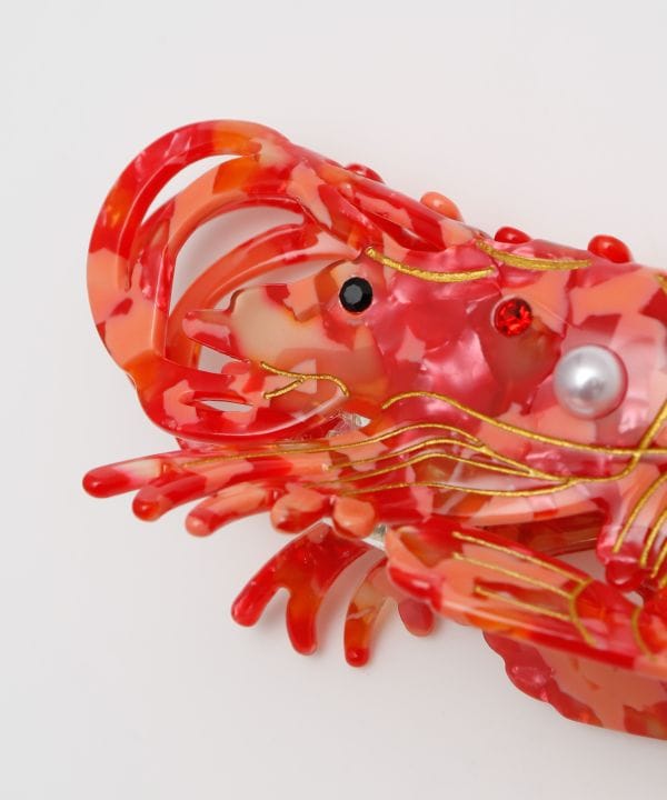 Shrimp Motif Hair Clip