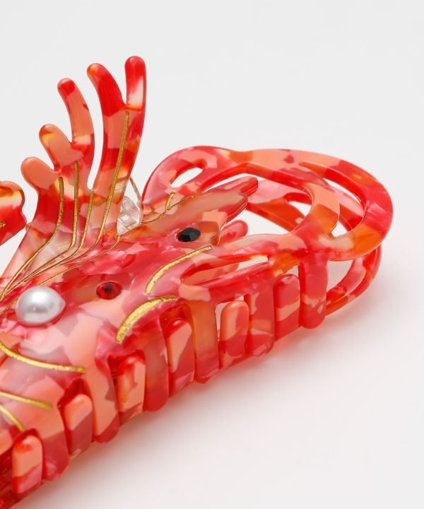 Shrimp Motif Hair Clip by AMINA - Ametsuchi