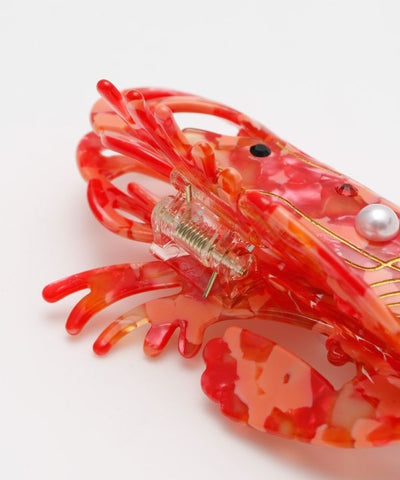 Shrimp Motif Hair Clip by AMINA - Ametsuchi