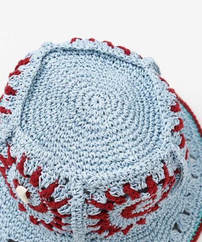 Sun Motif Crochet Hat by AMINA - Ametsuchi