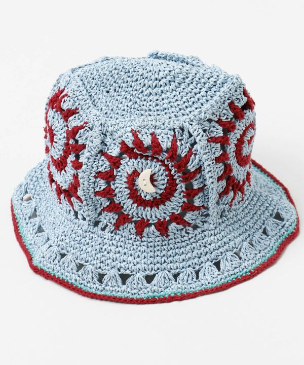 Sun Motif Crochet Hat by AMINA - Ametsuchi