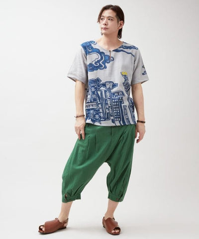 Light Cotton Harem Pants by AMINA - Ametsuchi