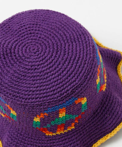 Peace Motif Crochet Hat by AMINA - Ametsuchi