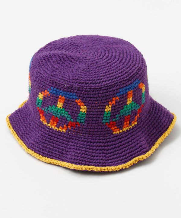 Peace Motif Crochet Hat by AMINA - Ametsuchi