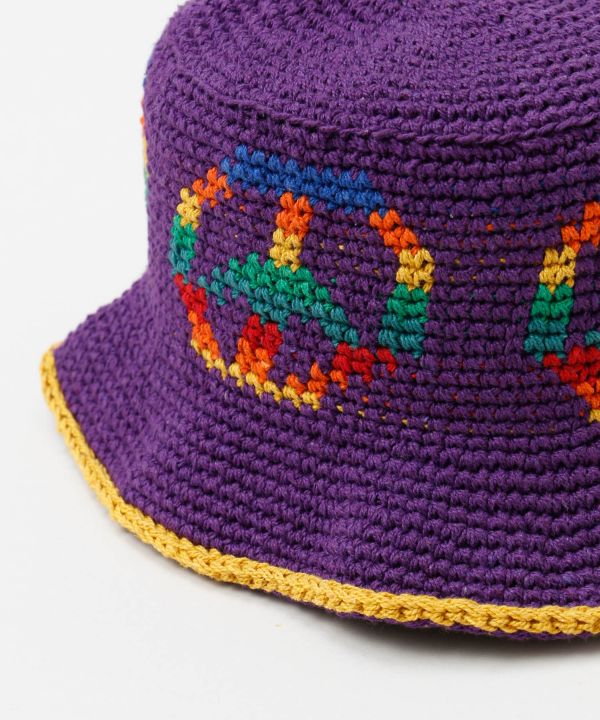 Peace Motif Crochet Hat by AMINA - Ametsuchi