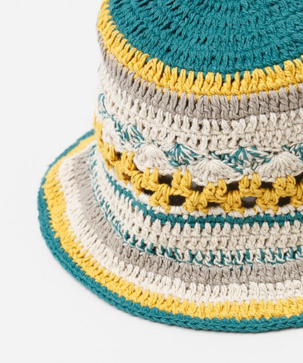 Multicolor Crochet Sun Hat by AMINA - Ametsuchi