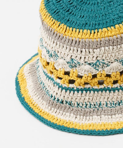 Multicolor Crochet Sun Hat by AMINA - Ametsuchi