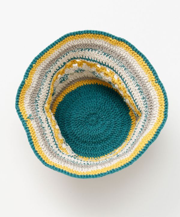 Multicolor Crochet Sun Hat by AMINA - Ametsuchi