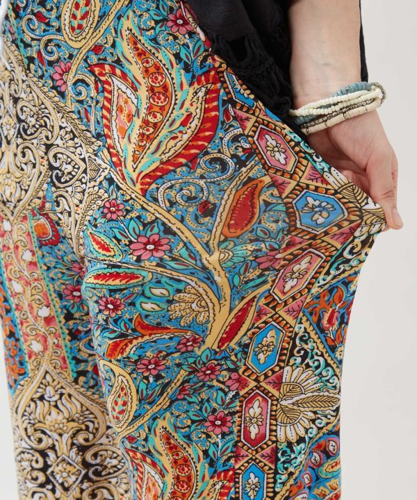 Thai Textile Rayon Relaxed Pants by AMINA - Ametsuchi