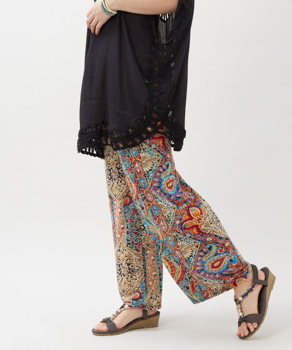 Thai Textile Rayon Relaxed Pants by AMINA - Ametsuchi