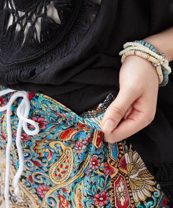 Thai Textile Rayon Relaxed Pants by AMINA - Ametsuchi