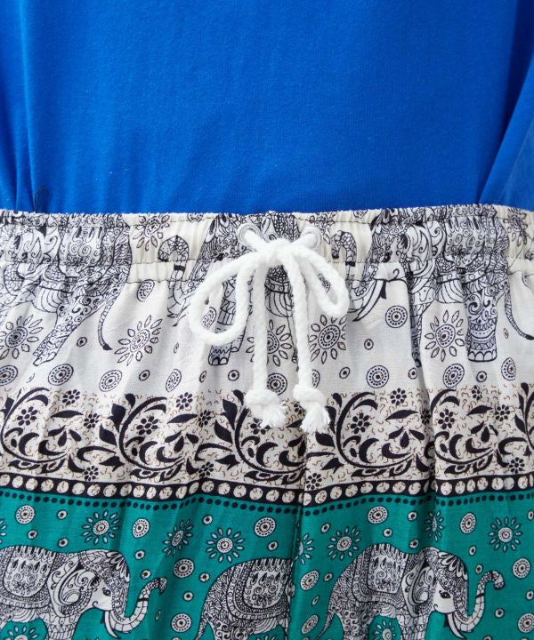 Elephant Motif Rayon Pants