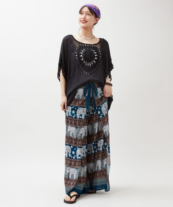 Thai Elephant Rayon Pants