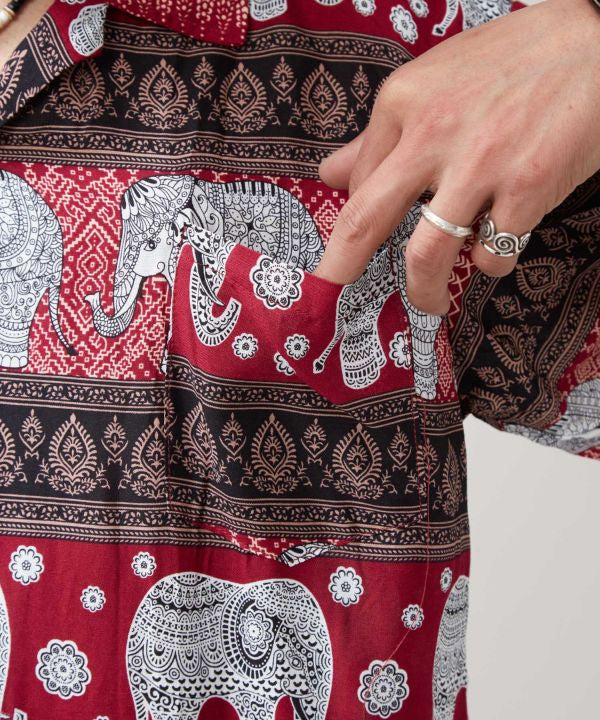 Thai Elephant Rayon Shirt