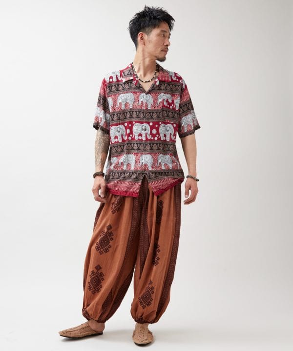 Thai Elephant Rayon Shirt