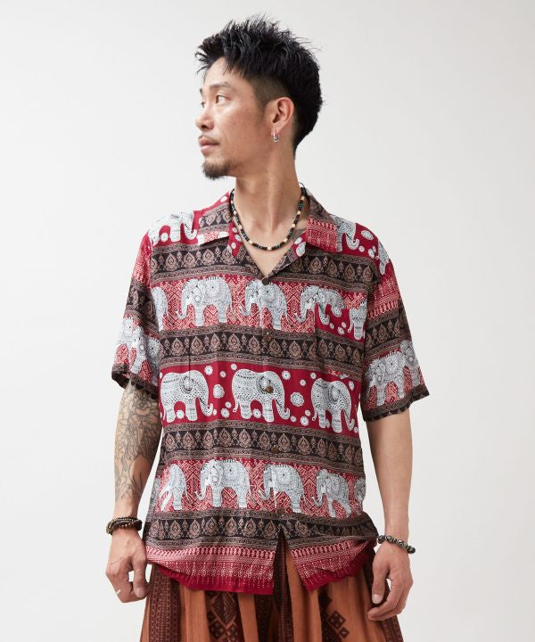 Thai Elephant Rayon Shirt
