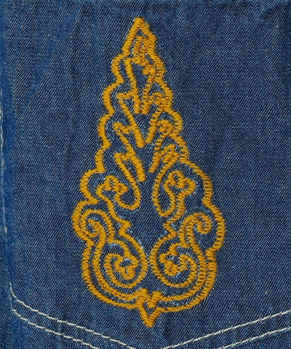 Embroidered Balloon Denim Pants by AMINA - Ametsuchi