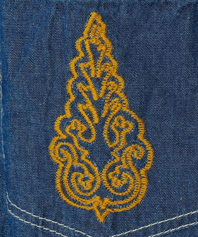 Embroidered Balloon Denim Pants by AMINA - Ametsuchi
