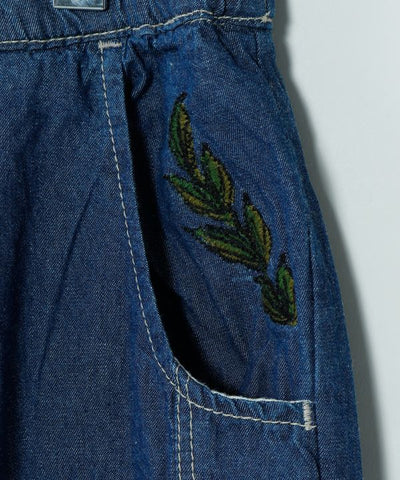 Embroidered Balloon Denim Pants by AMINA - Ametsuchi