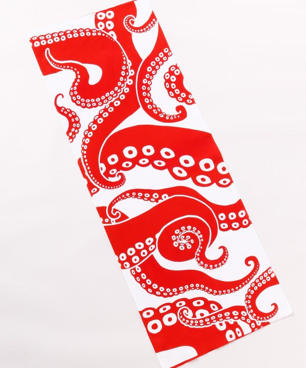 Tenugui Towel - Lucky Octopus 蛸 多幸