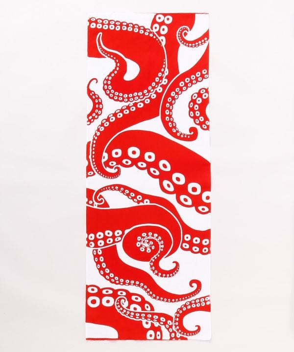 Tenugui Towel - Lucky Octopus 蛸 多幸 by Kaya - Ametsuchi