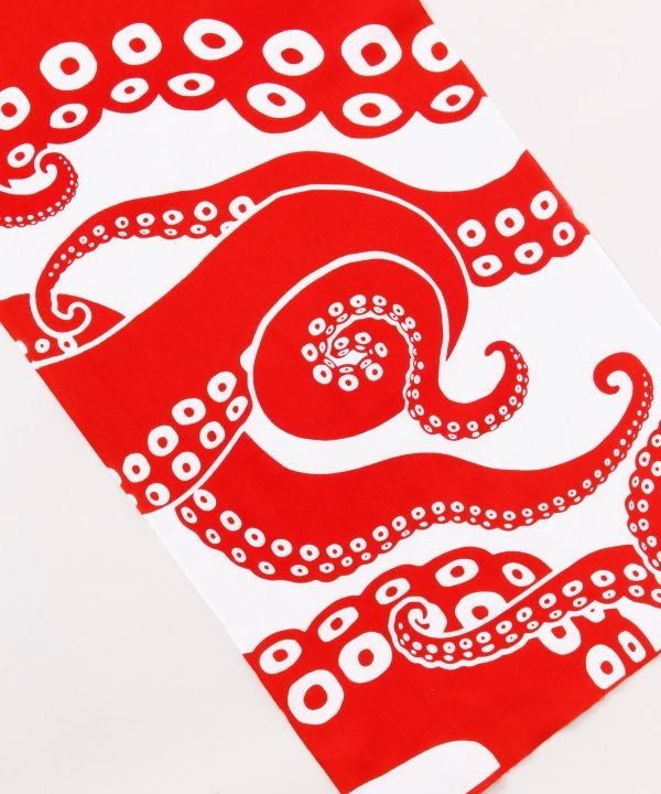 Tenugui Towel - Lucky Octopus 蛸 多幸 by Kaya - Ametsuchi