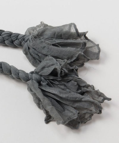 Braided Tassel Crinkle Stole by AMINA - Ametsuchi